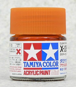 TAMIYA 壓克力系水性漆 10ml 亮光透明橘色 X